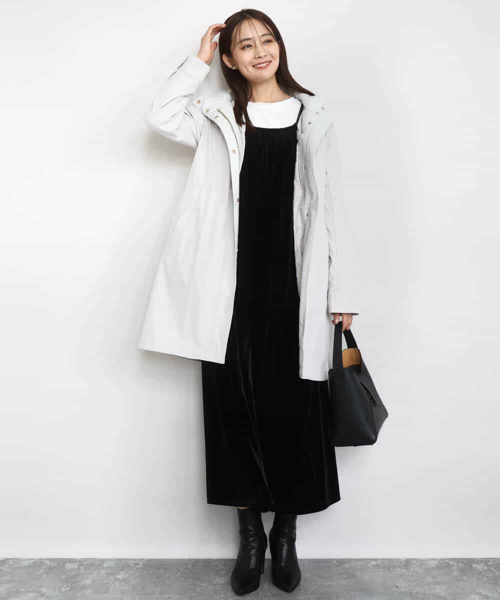 FKVAD42380 MK MICHEL KLEIN(MK ミッシェルクラン) ダウンライナー付きマルチwayモッズコート/撥水加工 ライトグレー