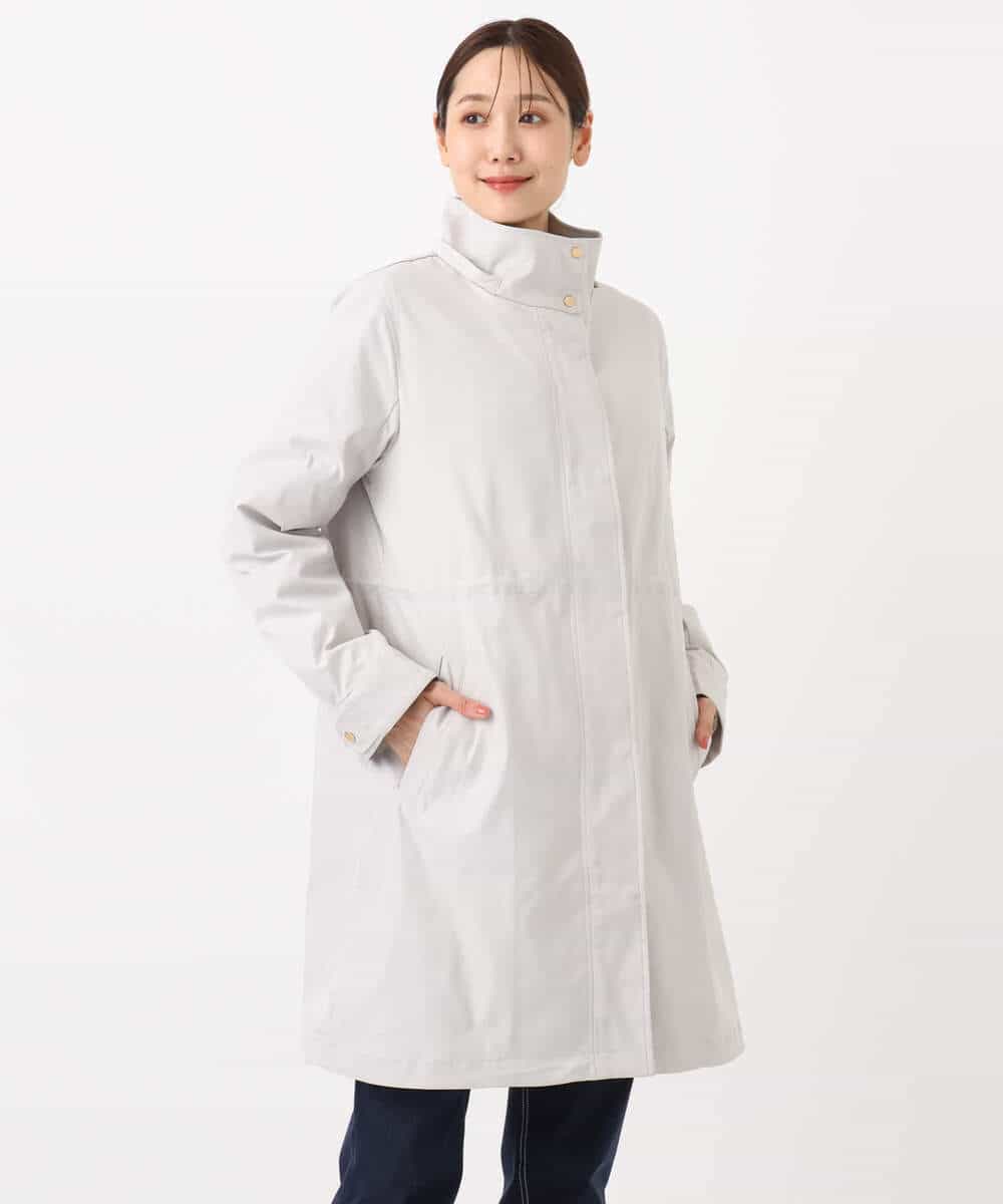 FKVAD42380 MK MICHEL KLEIN(MK ミッシェルクラン) ダウンライナー付きマルチwayモッズコート/撥水加工 ライトグレー