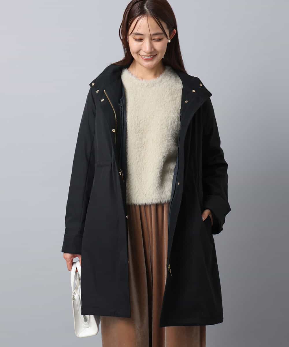 FKVAD42380 MK MICHEL KLEIN(MK ミッシェルクラン) ダウンライナー付きマルチwayモッズコート/撥水加工 ブラック