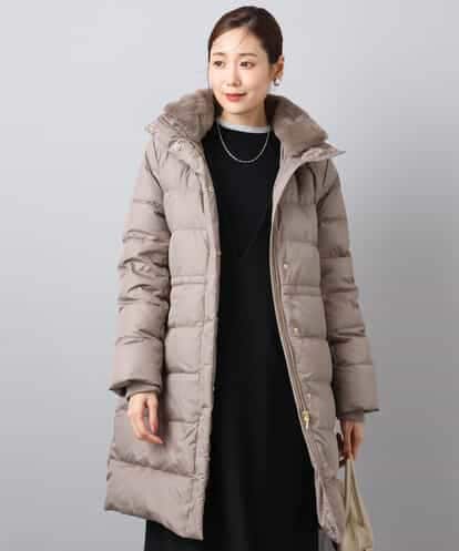 FKVAD50350 MK MICHEL KLEIN ベーシックタフタ ロングダウンコート/撥水加工