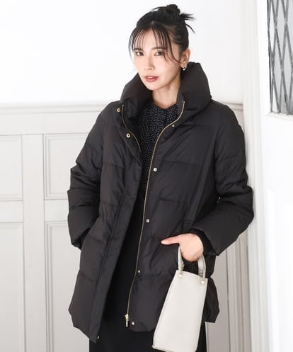 FKVAD52310 MK MICHEL KLEIN ベーシックタフタ ミドルダウンコート/撥水加工