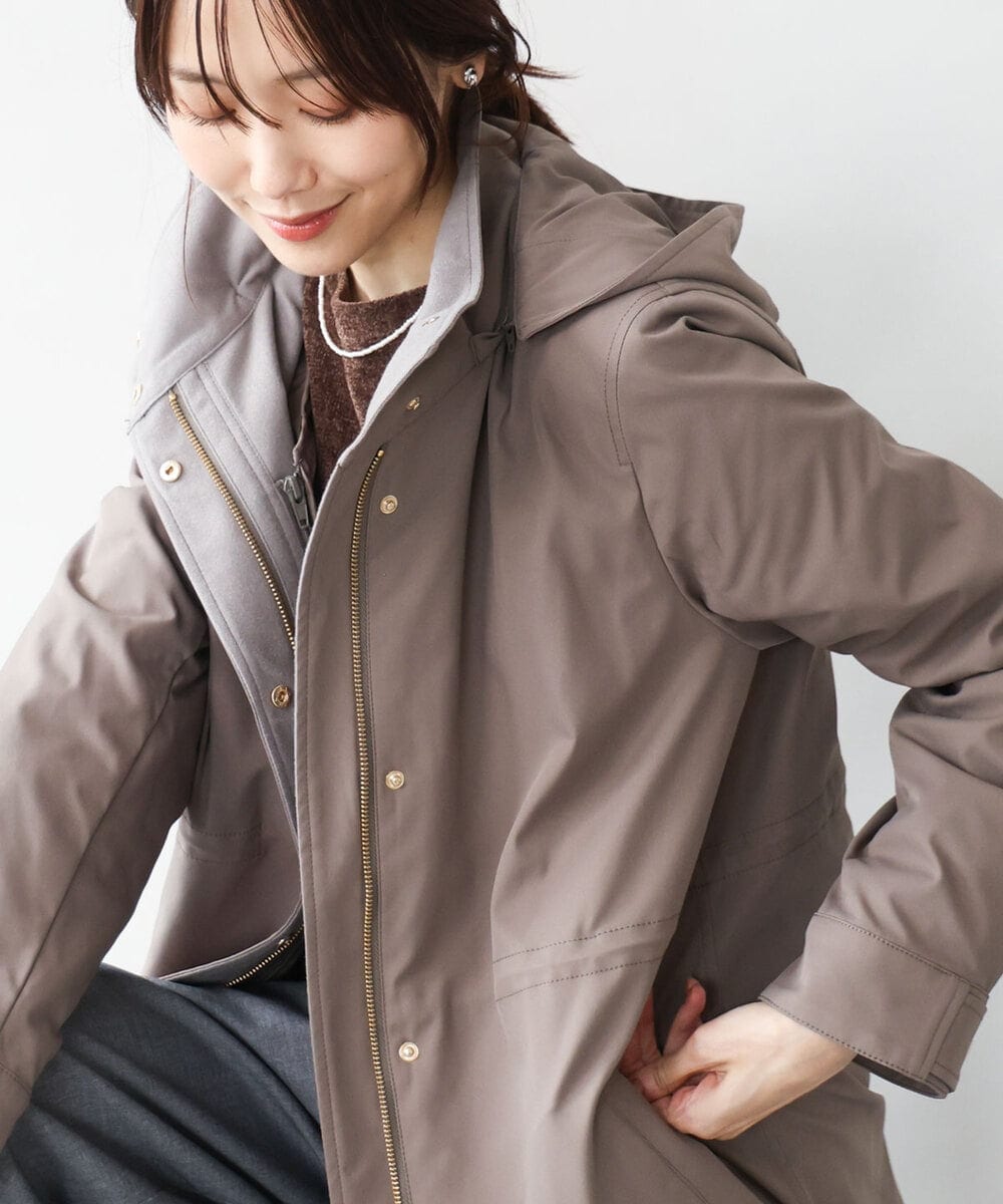 FKVAG42380 MK MICHEL KLEIN [撥水/リサイクルダウン]ダウンライナー付きフーデットコート