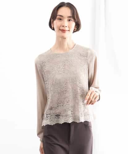 FMBAG04190 MICHEL KLEIN フロントレースブラウス