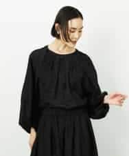 FMBDD03220 MICHEL KLEIN(ミッシェルクラン) [セットアップ対応]袖ボリュームブラウス ブラック