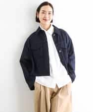 FMBGD03220 MICHEL KLEIN(ミッシェルクラン) オーバーサイズシャンブレーシャツ ホワイト