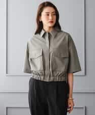 FMBGD12290 MICHEL KLEIN(ミッシェルクラン) [セットアップ対応]ダブルポケットシャツブルゾン カーキ