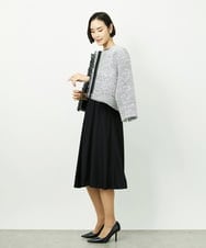FMDDD02430 MICHEL KLEIN(ミッシェルクラン) [セットアップ対応]ファンシーツイードノーカラージャケット グレー