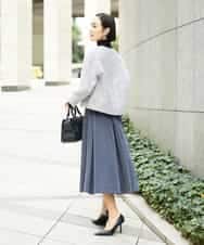 FMDDD02430 MICHEL KLEIN(ミッシェルクラン) [セットアップ対応]ファンシーツイードノーカラージャケット グレー