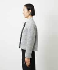 FMDDD02430 MICHEL KLEIN(ミッシェルクラン) [セットアップ対応]ファンシーツイードノーカラージャケット グレー