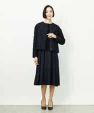 FMEDD08400 MICHEL KLEIN(ミッシェルクラン) [オケージョン/セレモニー]ドレープワンピース ネイビー