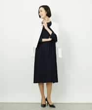 FMEDD08400 MICHEL KLEIN(ミッシェルクラン) [オケージョン/セレモニー]ドレープワンピース ネイビー