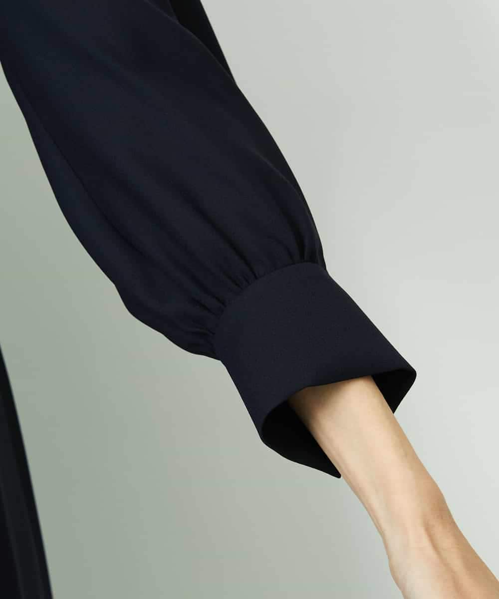 FMEDD08400 MICHEL KLEIN(ミッシェルクラン) [オケージョン/セレモニー]ドレープワンピース ネイビー