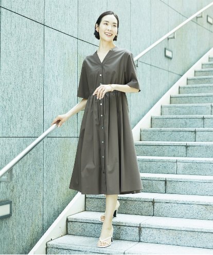 FMEGD09370 MICHEL KLEIN フレアシャツワンピース