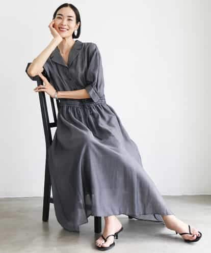 FMEJD02380 MICHEL KLEIN デニムライクシャツワンピース