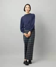 FMFAD15190 MICHEL KLEIN(ミッシェルクラン) ホールガーメント(R)ボトルネックニット ネイビー