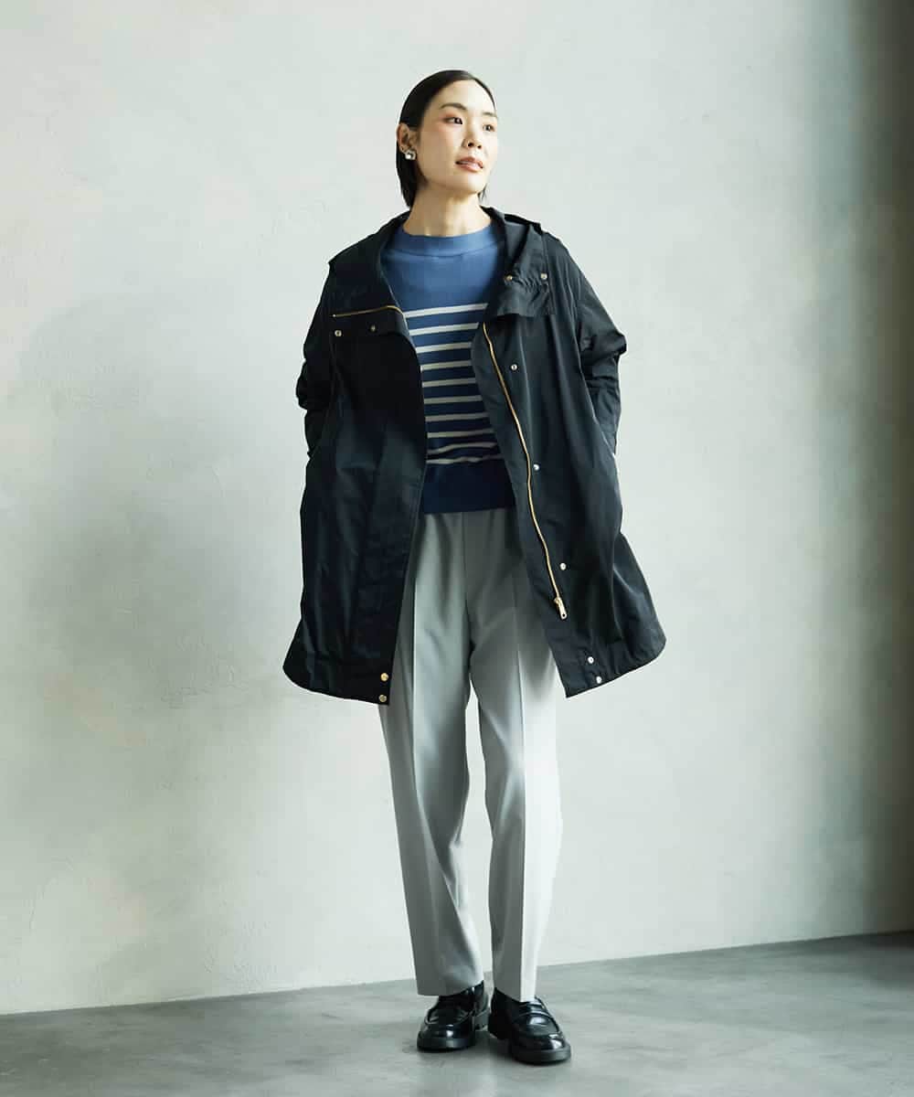 FMFAD15190 MICHEL KLEIN(ミッシェルクラン) ホールガーメント(R)ボトルネックニット ネイビー