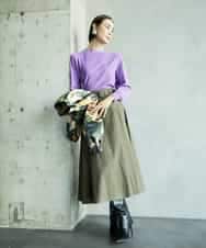 FMFAD15190 MICHEL KLEIN(ミッシェルクラン) ホールガーメント(R)ボトルネックニット ネイビー