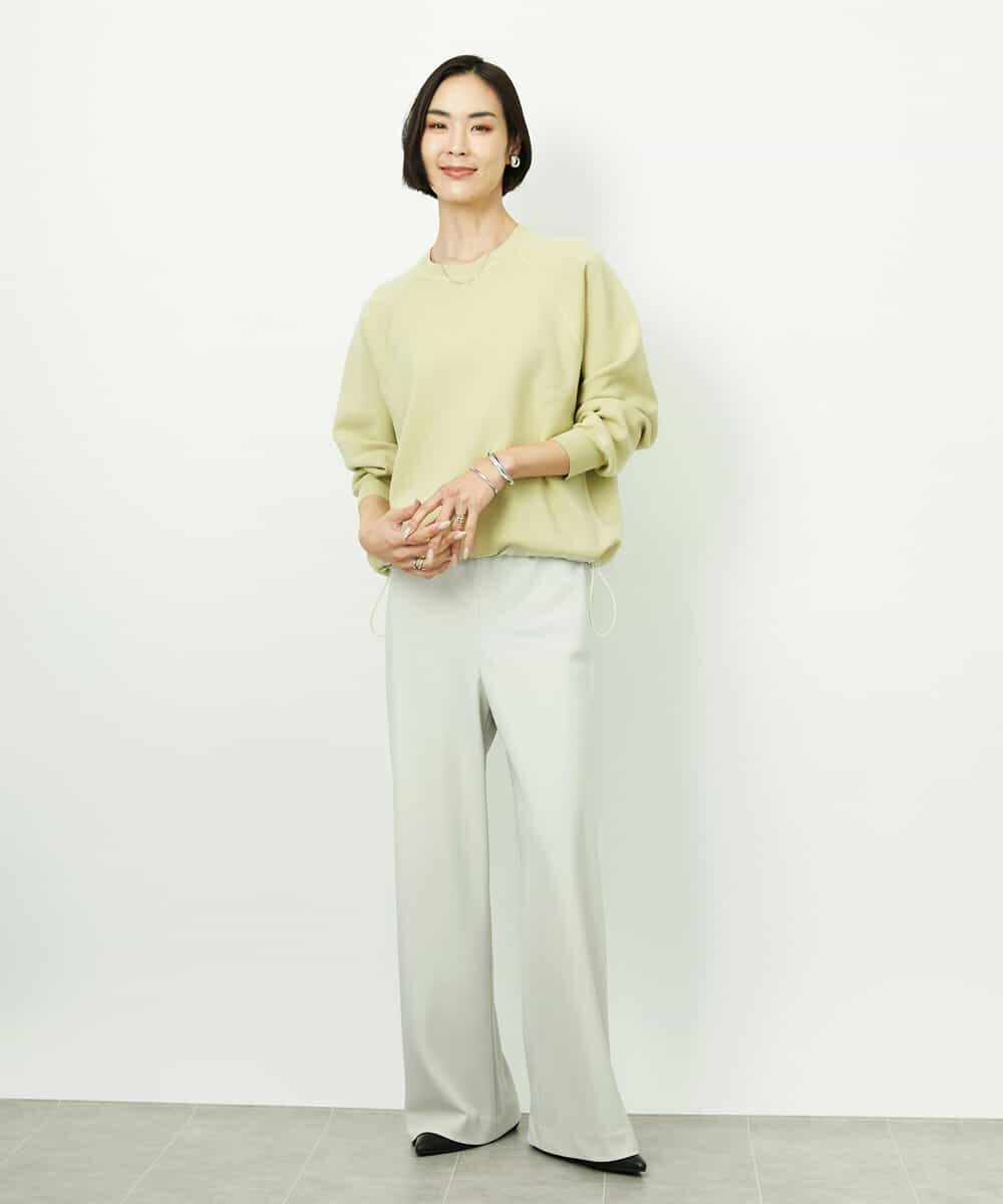 FMFDD02210 MICHEL KLEIN(ミッシェルクラン) ドロストラグランニットプルオーバー ネイビー