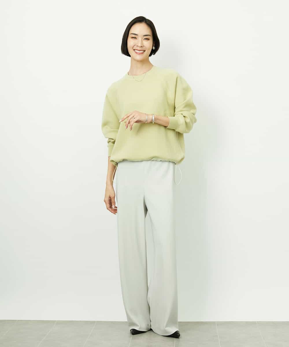 FMFDD02210 MICHEL KLEIN(ミッシェルクラン) ドロストラグランニットプルオーバー ネイビー