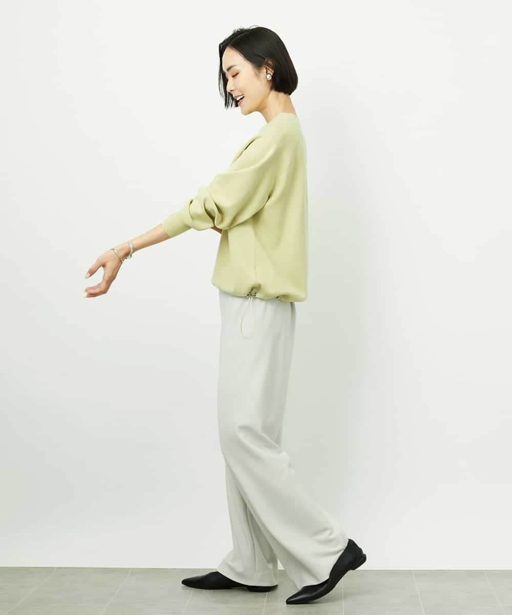 FMFDD02210 MICHEL KLEIN(ミッシェルクラン) ドロストラグランニットプルオーバー ネイビー