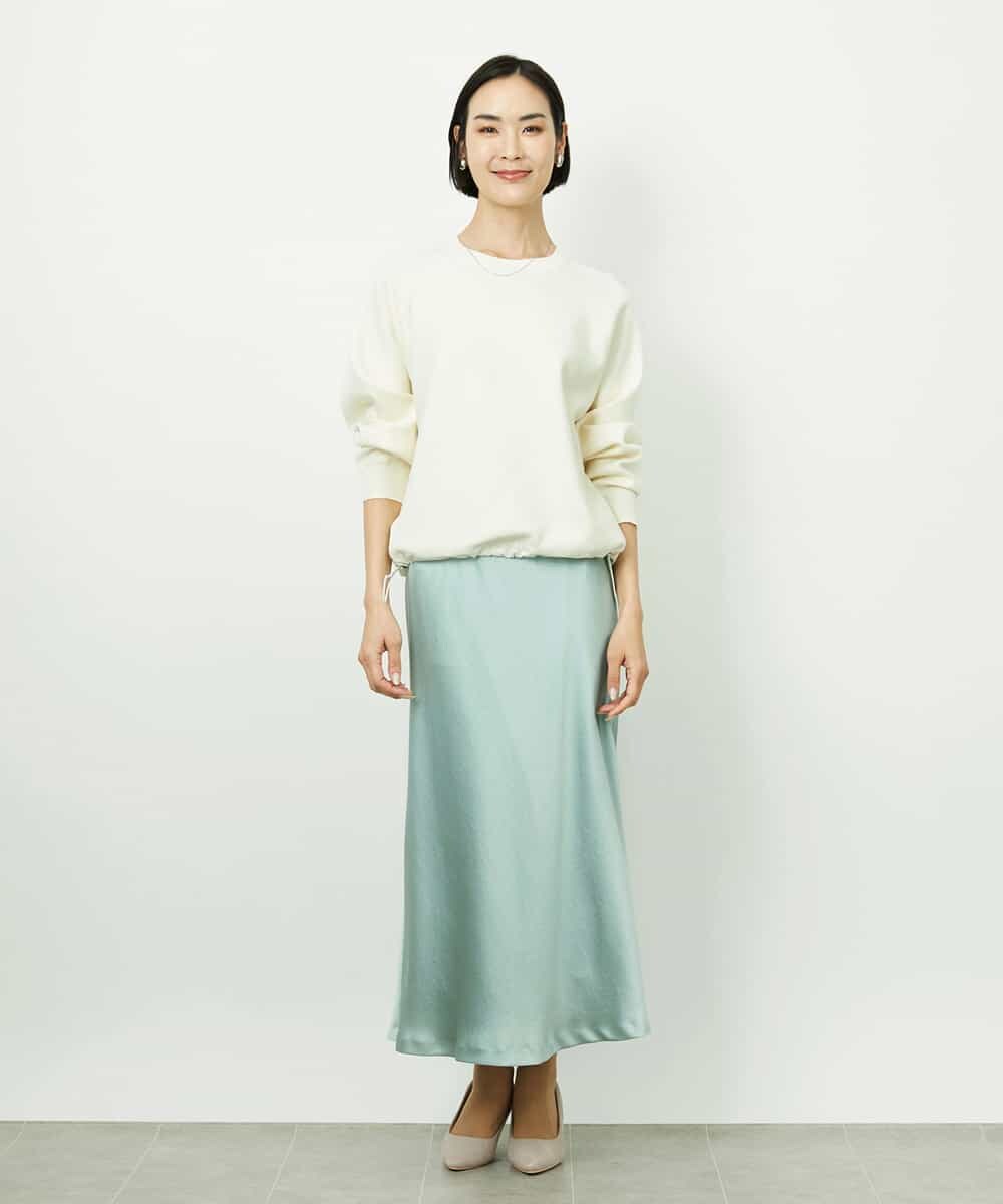FMFDD02210 MICHEL KLEIN(ミッシェルクラン) ドロストラグランニットプルオーバー ネイビー