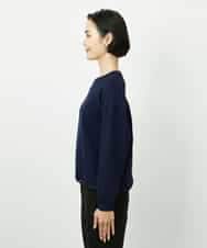 FMFDD02210 MICHEL KLEIN(ミッシェルクラン) ドロストラグランニットプルオーバー ネイビー