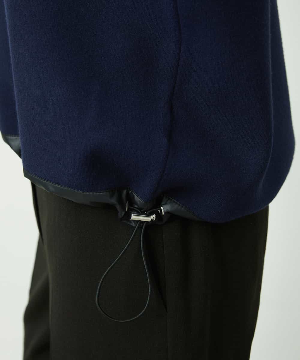 FMFDD02210 MICHEL KLEIN(ミッシェルクラン) ドロストラグランニットプルオーバー ネイビー