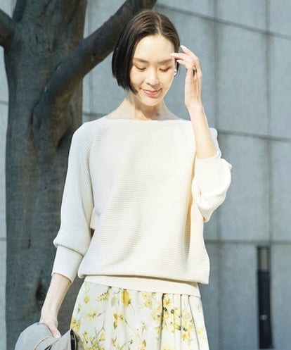 FMFDD17190 MICHEL KLEIN ［定番人気］ホールガーメント(R)ドルマンスリーブニット