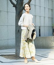FMFDD17190 MICHEL KLEIN(ミッシェルクラン) ［定番人気］ホールガーメント(R)ドルマンスリーブニット アイボリー