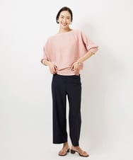 FMFDD17190 MICHEL KLEIN(ミッシェルクラン) ［定番人気］ホールガーメント(R)ドルマンスリーブニット アイボリー
