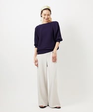 FMFDD17190 MICHEL KLEIN(ミッシェルクラン) ［定番人気］ホールガーメント(R)ドルマンスリーブニット アイボリー