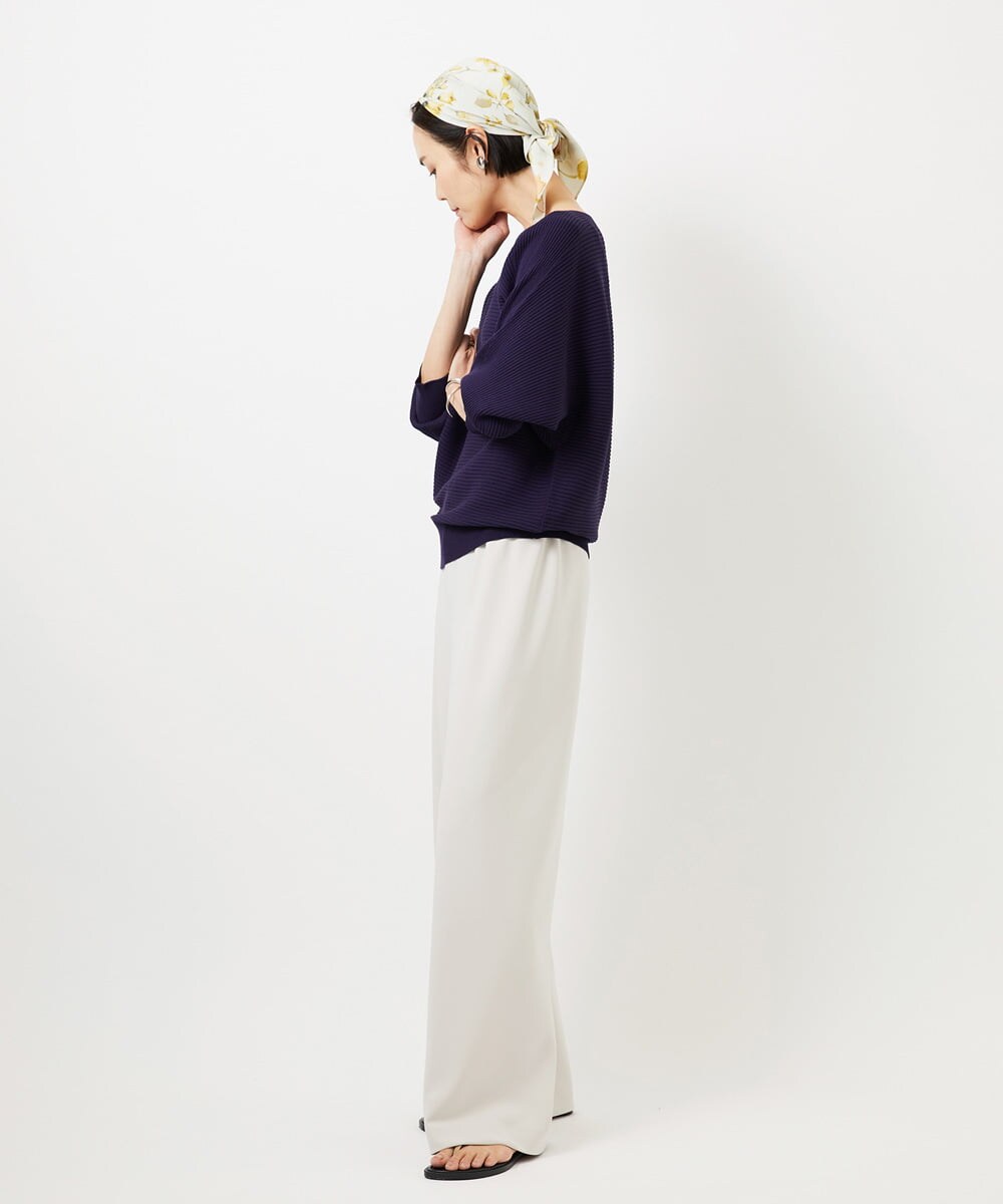 FMFDD17190 MICHEL KLEIN(ミッシェルクラン) ［定番人気］ホールガーメント(R)ドルマンスリーブニット アイボリー