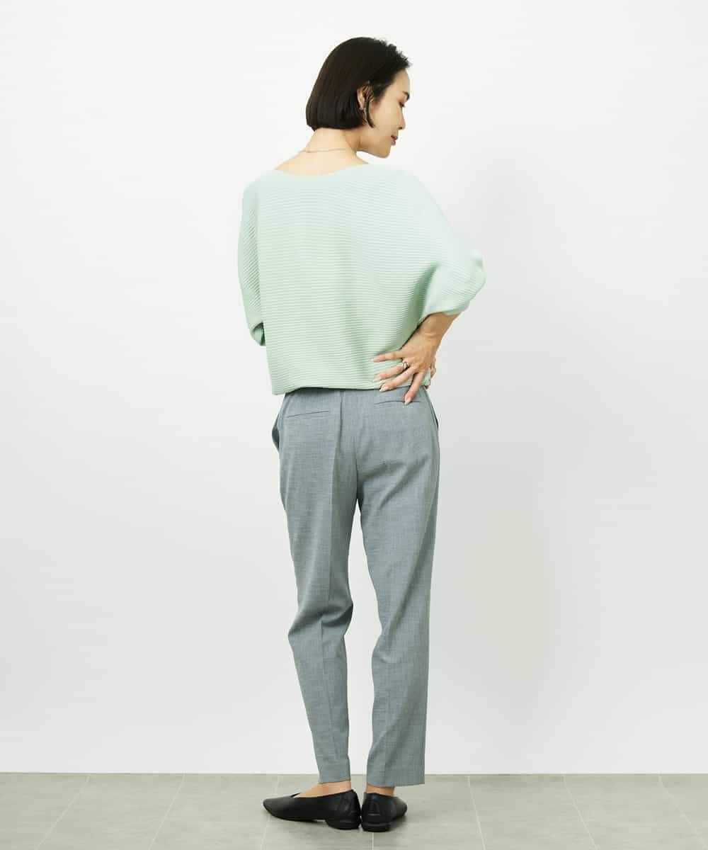 FMFDD17190 MICHEL KLEIN(ミッシェルクラン) ［定番人気］ホールガーメント(R)ドルマンスリーブニット アイボリー