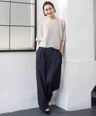 FMFDD17190 MICHEL KLEIN(ミッシェルクラン) ［定番人気］ホールガーメント(R)ドルマンスリーブニット ベージュ