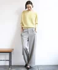 FMFDD17190 MICHEL KLEIN(ミッシェルクラン) ［定番人気］ホールガーメント(R)ドルマンスリーブニット ベージュ