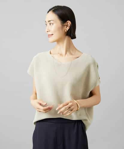 FMFGD02190 MICHEL KLEIN ホールガーメント(R)Vネックラメニット