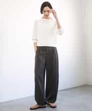 FMFGD04230 MICHEL KLEIN(ミッシェルクラン) ホールガーメント(R)ラグランラメニット ベージュ