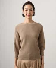 FMFGD04230 MICHEL KLEIN(ミッシェルクラン) ホールガーメント(R)ラグランラメニット ベージュ