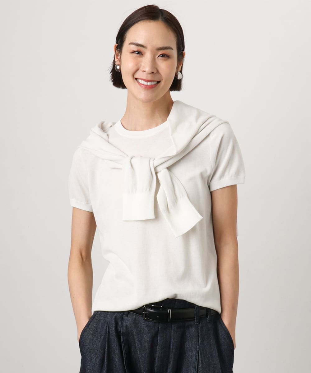 FMFGD24180 MICHEL KLEIN(ミッシェルクラン) [アンサンブル対応]シアープルオーバー アイボリー
