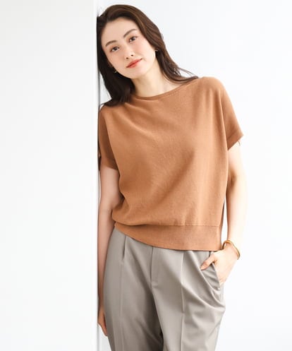 FMFGD26170 MICHEL KLEIN ホールガーメント(R)フレンチスリーブニット
