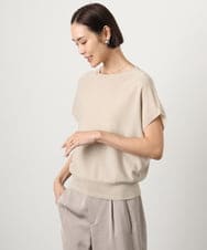 FMFGD26170 MICHEL KLEIN(ミッシェルクラン) ホールガーメント(R)フレンチスリーブニット ベージュ