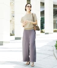 FMFHD26170 MICHEL KLEIN(ミッシェルクラン) ホールガーメント(R)フレンチスリーブニット イエロー