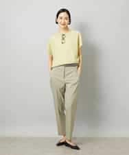 FMFHD26170 MICHEL KLEIN(ミッシェルクラン) ホールガーメント(R)フレンチスリーブニット イエロー