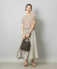 FMFHD26170 MICHEL KLEIN(ミッシェルクラン) ホールガーメント(R)フレンチスリーブニット イエロー