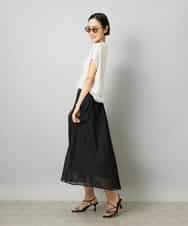 FMFHD26170 MICHEL KLEIN(ミッシェルクラン) ホールガーメント(R)フレンチスリーブニット イエロー