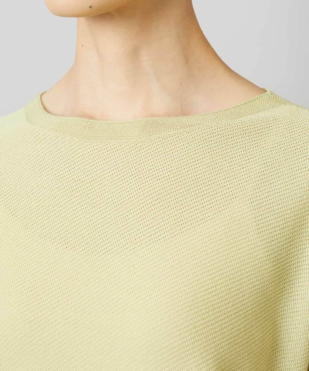 FMFHD26170 MICHEL KLEIN(ミッシェルクラン) ホールガーメント(R)フレンチスリーブニット イエロー