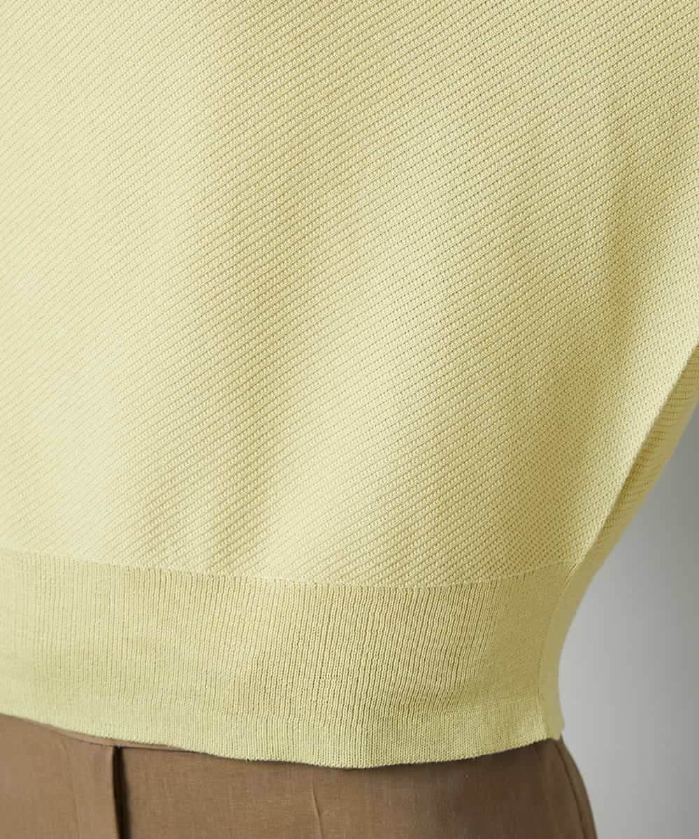 FMFHD26170 MICHEL KLEIN(ミッシェルクラン) ホールガーメント(R)フレンチスリーブニット イエロー