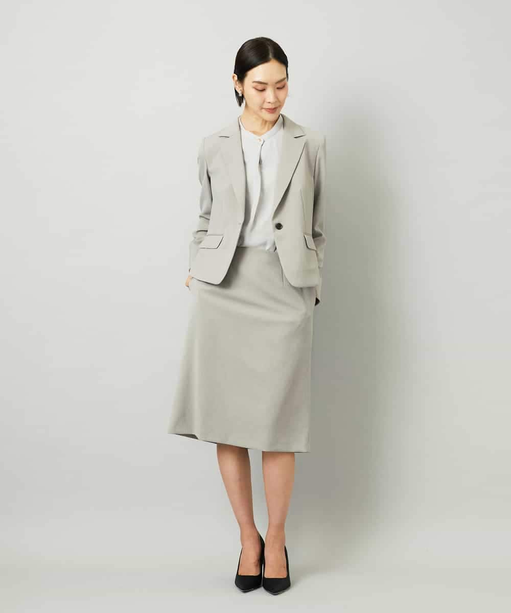 FMHAD35190 MICHEL KLEIN(ミッシェルクラン) [セットアップ対応]セミフレアスカート グレー
