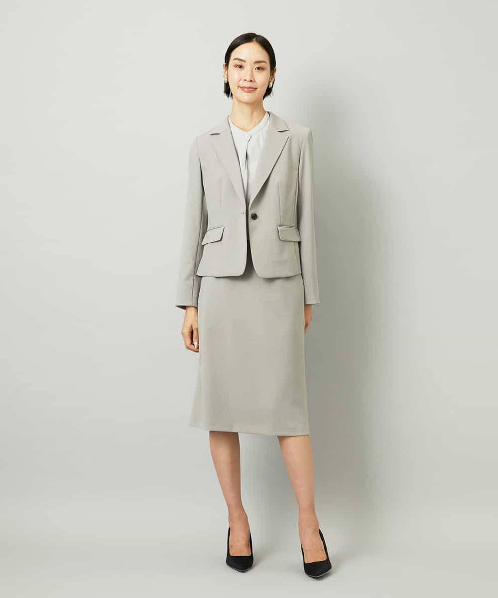 FMHAD35190 MICHEL KLEIN(ミッシェルクラン) [セットアップ対応]セミフレアスカート グレー