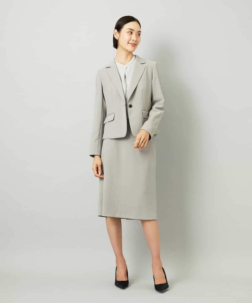 FMHAD35190 MICHEL KLEIN(ミッシェルクラン) [セットアップ対応]セミフレアスカート グレー